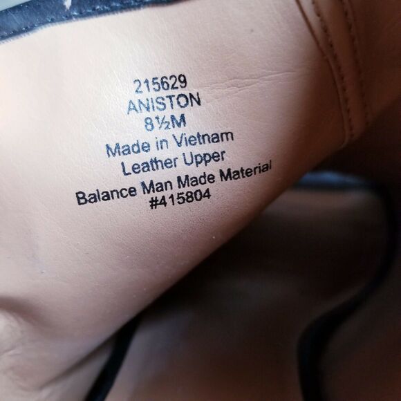 Franco Fortini Block Heel Leather upper shoe boots Color Black - Size 8,5M - Picture 4 of 5